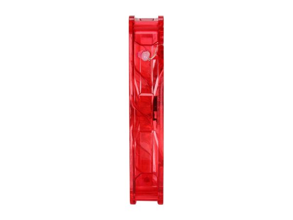 Bgears b-PWM 140 Translucent Red with Red LEDs, 15 Blades 2 Ball Bearing PWM fan with 500 to 1800 RPM, 110 CFM, 35.8dBA