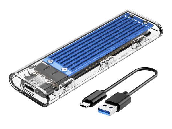 ORICO TCM2-C3 Aluminum USB 3.1 Gen2 Type-C NVMe M.2 Hard Drive Enclosure 10Gbps Date Transfer Rate Support UASP Protocol with Type-C to C Cable - Red - Blue,USB Type C,1 Bay,M.2 NGFF SSD,1 Bay