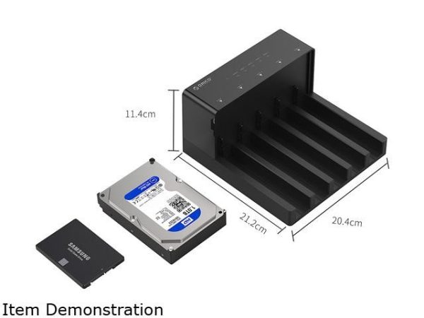 ORICO USB 3.0 to SATA 5 Bay Hard Drive Docking Station with Duplicator Offline Clone Function for 2.5 or 3.5in HDD, SSD Support 5X 16 TB(6558US3)