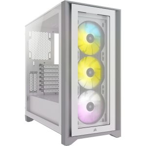 Corsair ATX Mid Tower Black - 4000X RGB (White)