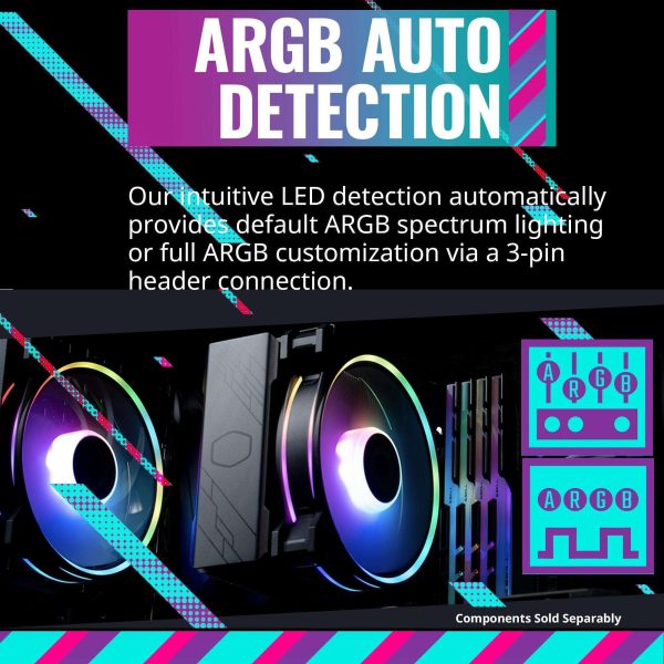 Cooler Master Hyper 212 Halo Black CPU Air Cooler, MF120 Halo² Fan, Dual Loop ARGB, Aluminum Top Cover, 4 Copper Heat Pipes, 154mm (H) for AMD Ryzen AM5/AM4, Intel LGA1700/1200 (RR-S4KK-20PA-R1)