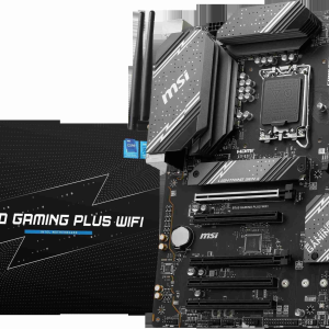 MSI B760 GAMING PLUS WIFI LGA 1700 (280) DDR5 ATX Motherboards - Intel,  SATA 6Gbps, Wi-Fi 6E, Bluetooth 5.3,  7.1 HD Audio, PCIe 4.0 x16, 2.5G LAN