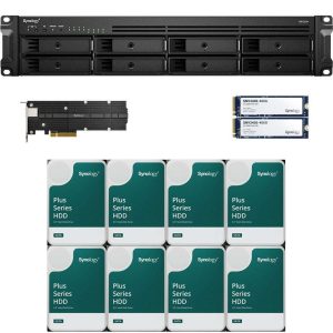 Synology RS1221+ RackStation with 4GB RAM, 800GB (2x400GB) Synology Cache and 32TB (8 x 4TB) of Synology Plus NAS Drives Fully Assembled and Tested By CustomTechSales - 4GB DDR4,48TB (8 x 6TB)