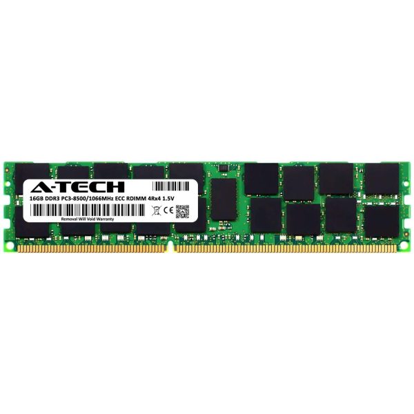 A-Tech 16GB 4Rx4 PC3-8500R DDR3 1066 MHz ECC RDIMM 1.5V Registered DIMM 240-Pin Quad Rank x4 Server & Workstation RAM Memory Upgrade Module