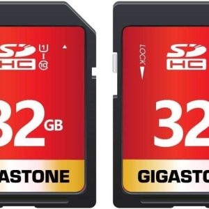 GIGASTONE 16GB SD Card UHS-I U1 Class 10 SDHC Memory Card High-Speed Full HD Video Canon Nikon Sony Pentax Kodak Olympus Panasonic Digital Camera - 32GB,Full HD Video,2-Pack