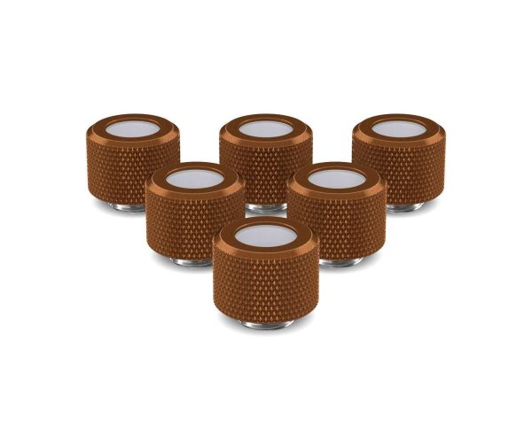 PrimoChill 12mm OD Rigid SX Fitting - 6 Pack - Copper