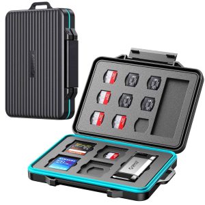 [5 Color in Pack] ORICO Portable 2.5 inch HDD Protective Carry Case Cover Bag Carrying Shell Case for 2.5" HDD Protector Bag - Black,SD x4 & TF x13 & Card Reader x1