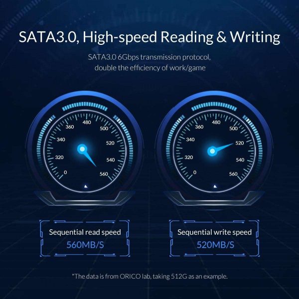 ORICO 3D NAND 1TB 2.5 Inch SATA III Internal SSD TLC 6Gbps Internal Solid State Drive with USB3.0 2.5 inch External Hard Drive Enclosure SATA 5Gbps