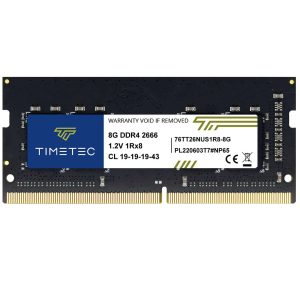 Timetec Hynix IC DDR4 2666MHz PC4-21300 Unbuffered Non-ECC 1.2V CL19 260 Pin SODIMM Laptop Notebook Computer Memory RAM Module Upgrade(4GB) - 8GB,DDR4 2666 (PC4 21300),19
