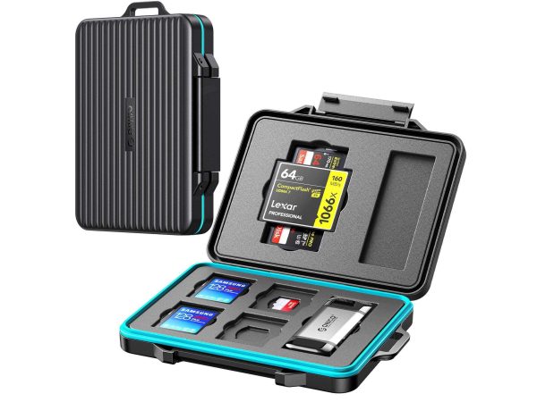 [5 Color in Pack] ORICO Portable 2.5 inch HDD Protective Carry Case Cover Bag Carrying Shell Case for 2.5" HDD Protector Bag - Black,SD x6 & TF x4 & CF x1 & Card Reader x1