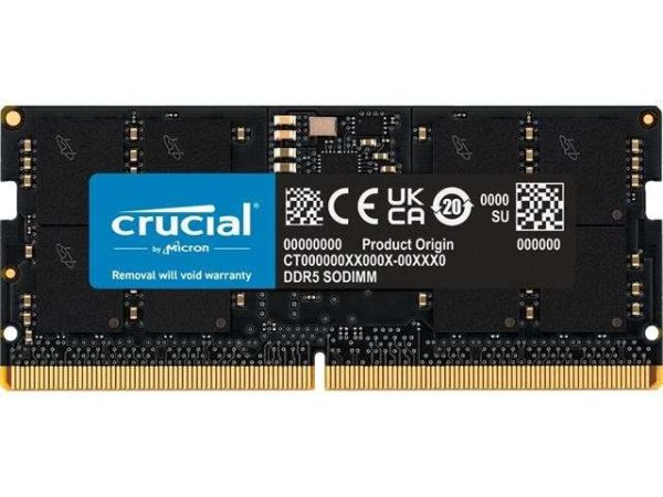 Crucial 32GB (2 x 16GB) 262-Pin DDR5 SO-DIMM DDR5 5600 Laptop Memory Model CT2K16G56C46S5 - 8GB,DDR5 5600 (PC5 44800),46