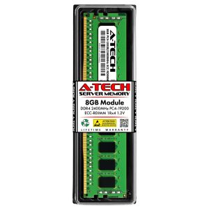 A-Tech 8GB 1Rx4 PC4-19200 DDR4 2400 ECC REG RDIMM Registered DIMM 288-Pin Single Rank x4 Server RAM Memory Module