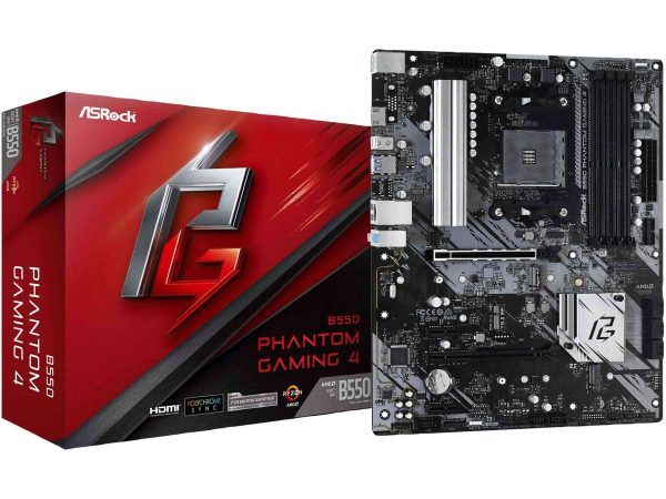 ASRock B550M Pro SE AM4 DDR4 SATA 6Gb/s 1 PCIe 4.0 x16 Micro ATX Motherboard - B550 PHANTOM GAMING 4
