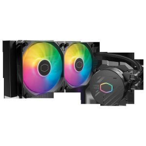 COOLER MASTER MasterLiquid ML240L ARGB V2 Liquid Cooling System - 2 Fan Slots (120 mm),Black,MasterLiquid 240L Core