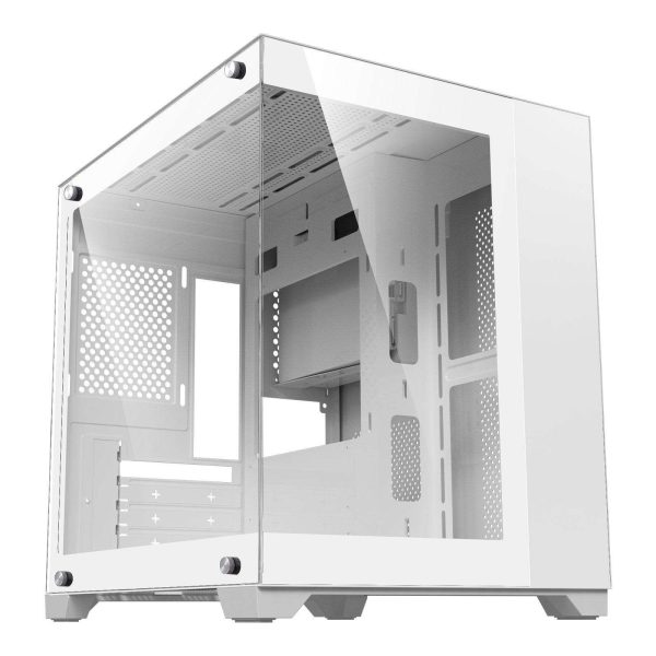 DIYPC Micro ATX Tower Black - Cube01 (White)