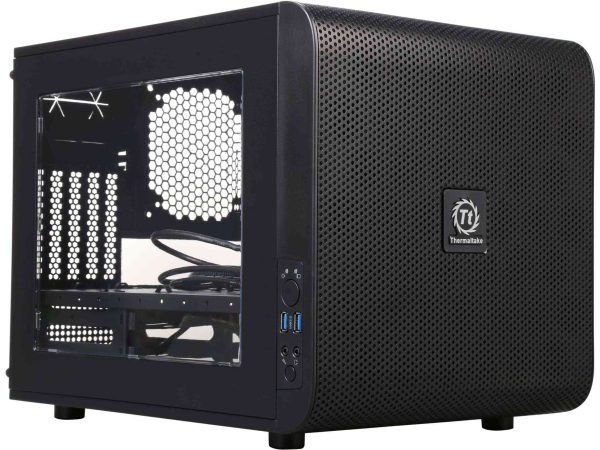 Thermaltake V100 Perforated ATX Mid-Tower Chassis with One Pre-installed 120mm Fan and a Perforated Side Panel - V21 (Black)