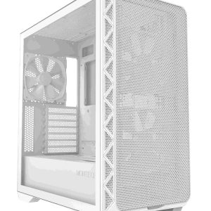 Montech AIR 903 BASE, E-ATX Mid Tower Case, High Airflow with Max Capacity, 3x 140mm PWM Fans Pre-installed, Tempered Glass Side Panel, Mesh Front, TYPE-C, Support 4090 GPUs, Black - Base (White)