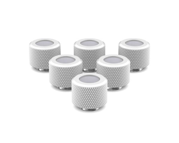 PrimoChill 12mm OD Rigid SX Fitting - 6 Pack - Sky White