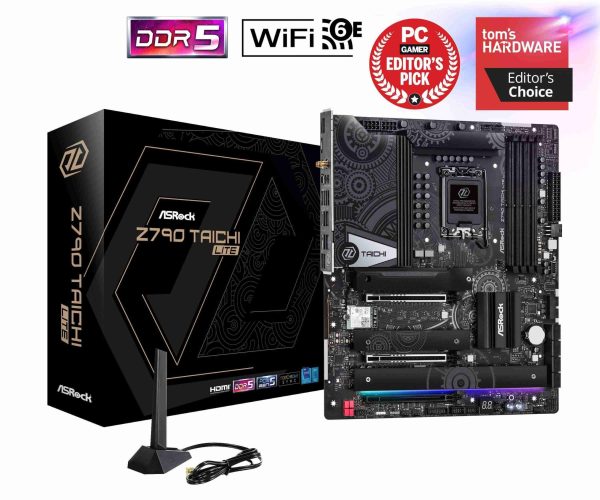 ASRock Z790 PG SONIC Intel LGA1700 (14th,13th,12th Gen) ATX Motherboard, 4 slots DDR5, PCIE 5.0 x16, 5 M.2 slots, 2.5Gb Lan, 7.1 Nahimic Audio, Front USB3.2 Gen2X2 Type_C, 14+1+1 Power Phase - Z790 Taichi Lite