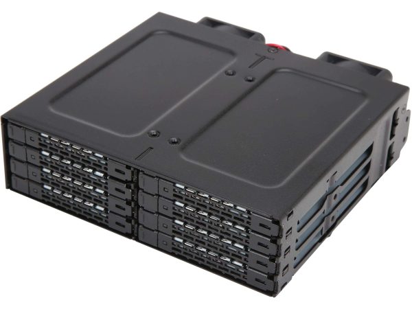 4x 2.5" SSD/HD in 1x 5.25" Bay SATA Hot-Swap Backplane Cage - ToughArmors 8Bay SAS