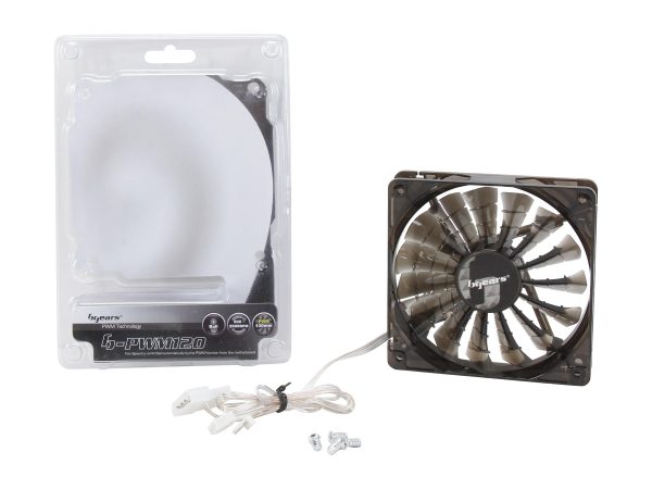 Bgears b-PWM 120 Translucent Black 15 Blades 2 Ball Bearing PWM fan with 500 to 2000 RPM, 110 CFM, 37.3dBA