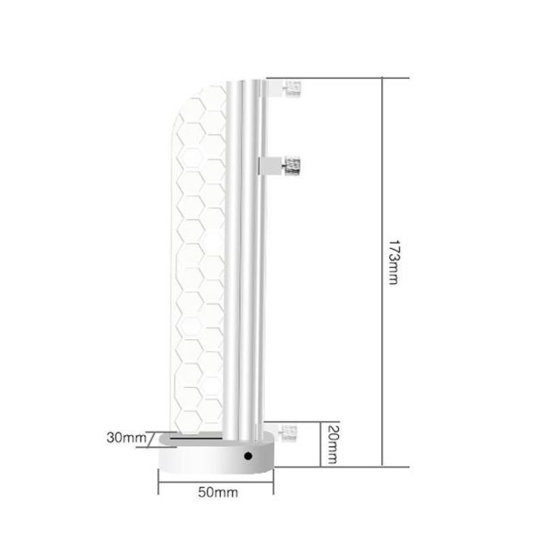 PANO-MOUNTS 5V 3-Pin ARGB Addressable RGB GPU Support Bracket Holder Sliding Height Adjustable Magnetic With Acrylic For Graphics and Video Cards White