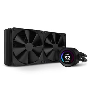 NZXT Kraken Elite 360mm - RL-KN36E-B1 – AIO CPU Liquid Cooler - Customizable LCD Display - 3 x F120P Static Pressure Fan Radiator Fans LGA 1700 / AM5 Compatible - 2 Fan Slots (140 mm)
