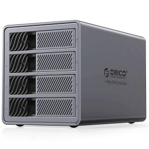 ORICO 4 Bay Hard Drive Enclosure Support 8 RAID Modes USB 3.0 External Hard Drive Docking Station for 3.5inch SATA SSD HDD,up to 88TB,Alluminum DAS PRO Expansion Backup - 4 Bay DAS Pro w/ RAID 9848RU3