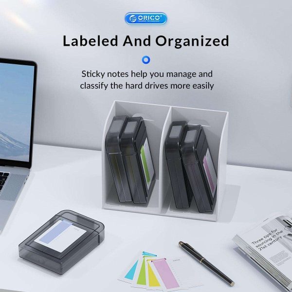 ORICO 2.5" HDD Storage Case Multi-Bay Storage 2.5 inch HDD Protection Box for Hard Drive with label Design Moisture proof - 5 Packs