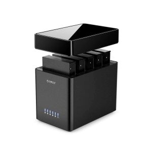 ORICO Dual 2 Bay Magnetic-type 3.5 Inch USB3.0 Hard Drive Enclosure Support 20TB Max 5Gbps UASP 12V Adapter Tool Free HDD Enclosure - 5 Bay DS500C3