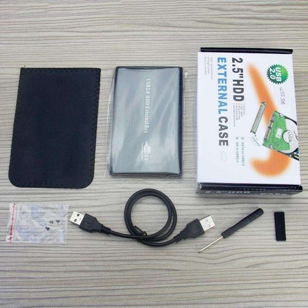 Weastlinks USB2.0 Hard Drive Disk Enclosure HDD External Box Case Caddy for 2.5" IDE HDD with LED Indicator Light For Desktop Computer PC