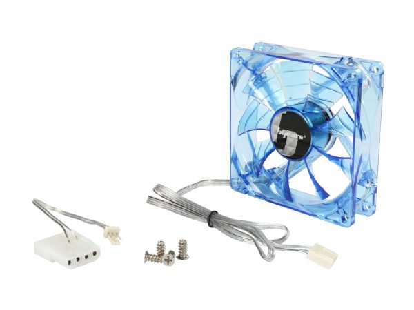 Bgears b-PWM 90 Translucent Blue with Blue LEDs 2 ball Bearing PWM fan with  500 to 4000RPM, 88CFM, 39dba