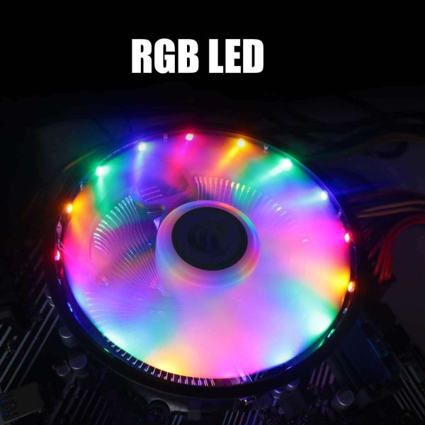 CPU Cooler with Mounting Bracket for Intel Socket LGA1200/1150/LGA1151/LGA1155/LGA1156/LGA1356/LGA1366/LGA2011/LGA2011-3/LGA2066