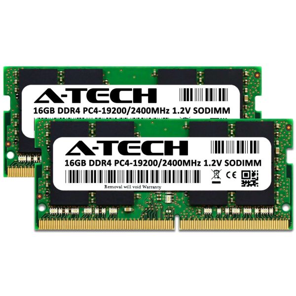 A-Tech 32GB (2x16GB) RAM for Dell Latitude 7400, 7300, 5500, 5400, 5300, 3500, 3400 | DDR4 2400 MHz SODIMM PC4-19200 260-Pin Non-ECC SO-DIMM Laptop Memory Upgrade Kit