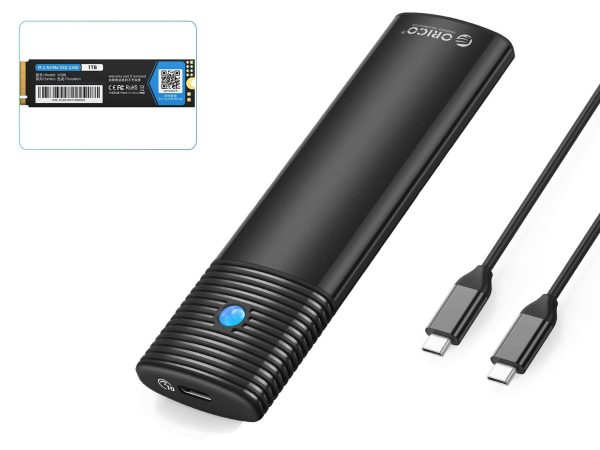 ORICO M.2 NVMe SSD 1TB PCIe Gen3. X4, NVMe 1.3 64L 3D NAND QLC Internal Solid State Drive 2280 with M.2 NVMe and SATA SSD Enclosure