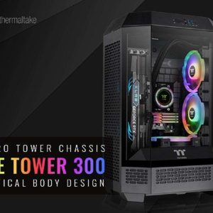 Thermaltake Tower 300 Series Micro-ATX Tower Chassis Black - Black