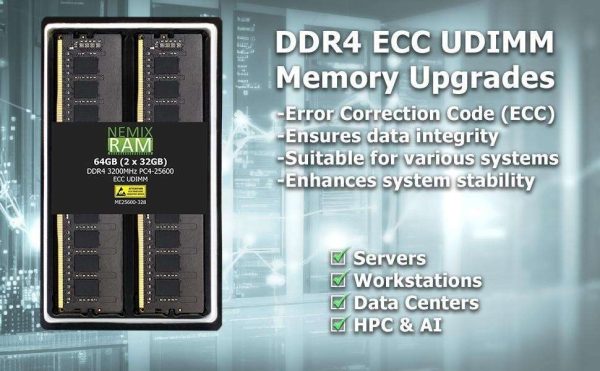NEMIX RAM 32GB 2x16GB DDR4-2400 PC4-19200 2Rx8 ECC Unbuffered Memory