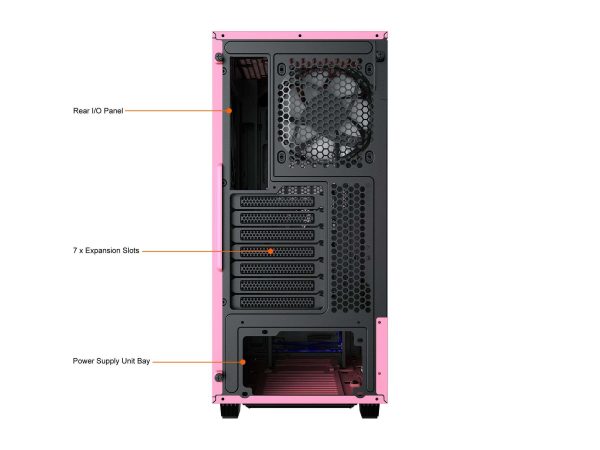 GAMEMAX ATX Mid Tower White / Pink