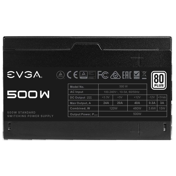 EVGA 500 W1 100-W1-0500-KR 80+ WHITE 500W Power Supply