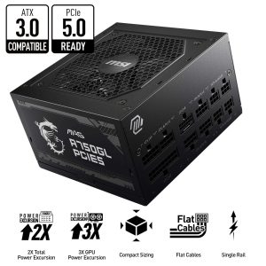MSI 850 W Full Modular 80 PLUS GOLD Certified - ATX 3.0 80+ Gold (750W)