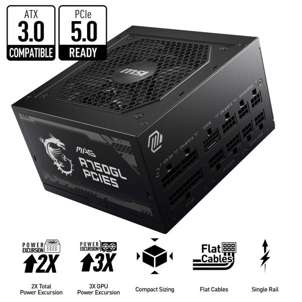 MSI 850 W Full Modular 80 PLUS GOLD Certified - ATX 3.0 80+ Gold (750W)