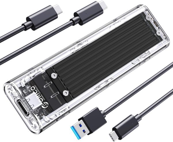 ORICO TCM2-C3 Aluminum USB 3.1 Gen2 Type-C NVMe M.2 Hard Drive Enclosure 10Gbps Date Transfer Rate Support UASP Protocol with Type-C to C Cable - Red - Black,USB 3.1 Type-C,1,M.2 NVME PCI-E x 4 M-Key SSD,1 Bay