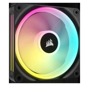 CORSAIR QX RGB Series, iCUE LINK QX120 RGB, 120mm Magnetic Dome RGB Fan, Starter Kit - 120 mm,Single Pack