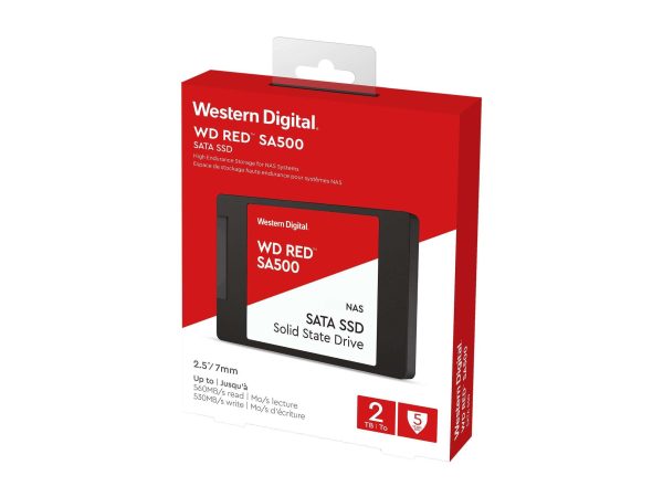WD Red® SA500 NAS SATA SSD, 2TB, 2.5" WDS200T2R0A