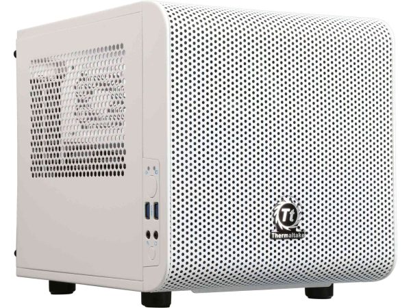 Thermaltake V100 Perforated ATX Mid-Tower Chassis with One Pre-installed 120mm Fan and a Perforated Side Panel - V1 (White)