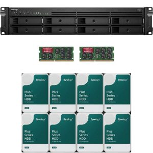 Synology RS1221+ RackStation with 4GB RAM and 32TB (8 x 4TB) of Synology Plus NAS Drives Fully Assembled and Tested By CustomTechSales - 8GB DDR4,48TB (8 x 6TB)