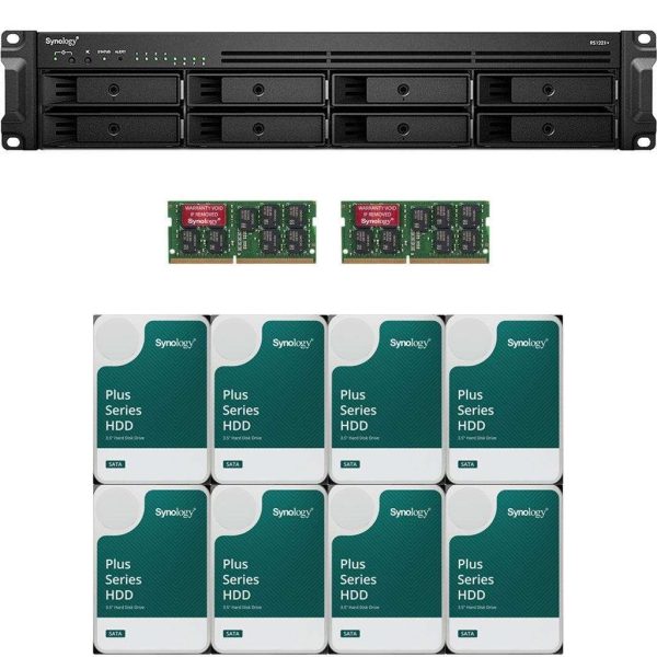 Synology RS1221+ RackStation with 4GB RAM and 32TB (8 x 4TB) of Synology Plus NAS Drives Fully Assembled and Tested By CustomTechSales - 8GB DDR4,48TB (8 x 6TB)