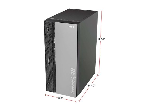 DIYPC ATX Mid Tower Black