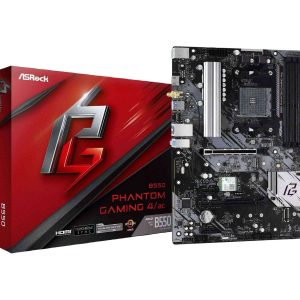 ASRock B550M Pro SE AM4 DDR4 SATA 6Gb/s 1 PCIe 4.0 x16 Micro ATX Motherboard - B550 PHANTOM GAMING 4 AC