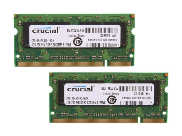 Dual Channel Kit Laptop Memory - 8GB (2 x 4GB)